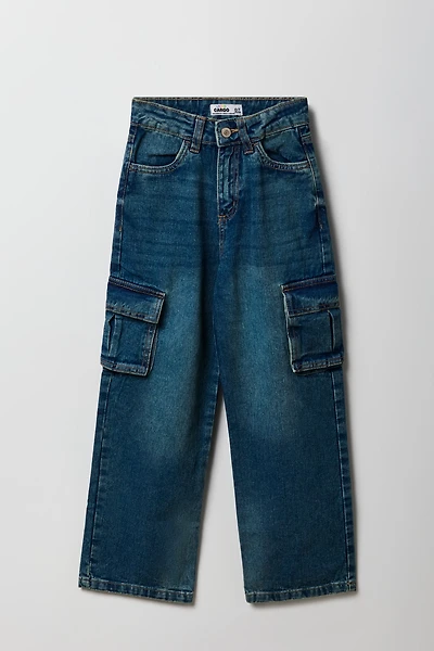 Girls Wide Leg Cargo Jean
