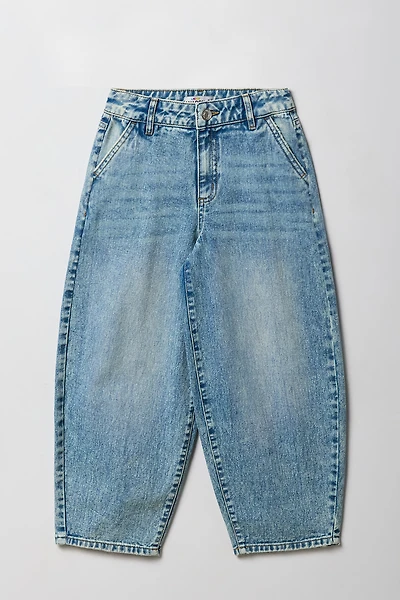 Jean jambe baril pour filles