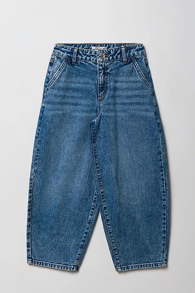 Jean jambe baril pour filles