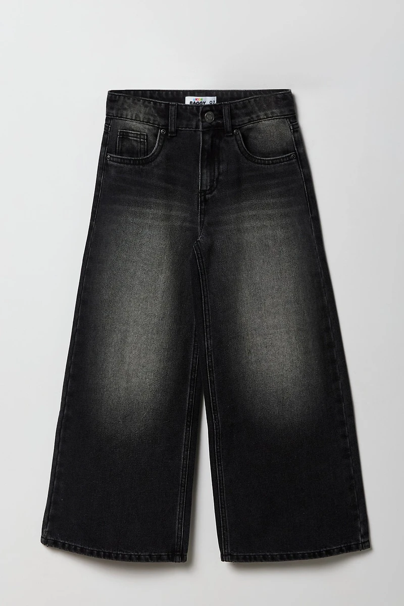 Jean rigide baggy surdimensionné pour filles