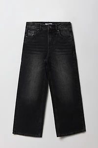 Girls Washed Bow Skater Jean