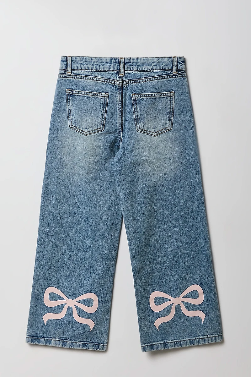 Girls Bow Graphic Skater Jean