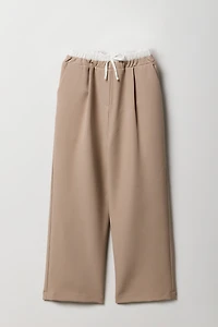 Girls Double Waistband Dress Pant