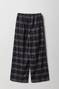 Girls Plaid Flowy Pant