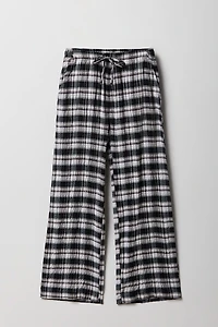 Pantalon fluide à carreaux pour filles