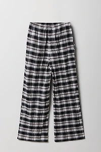 Girls Plaid Flowy Pant