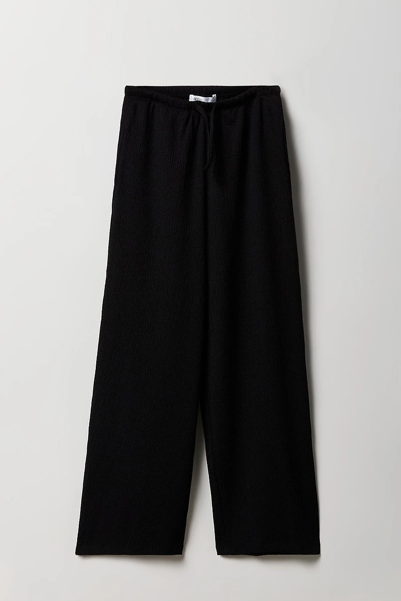 Girls Textured Flowy Wide Leg Pant