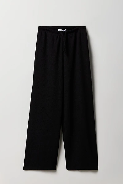 Girls Textured Flowy Wide Leg Pant