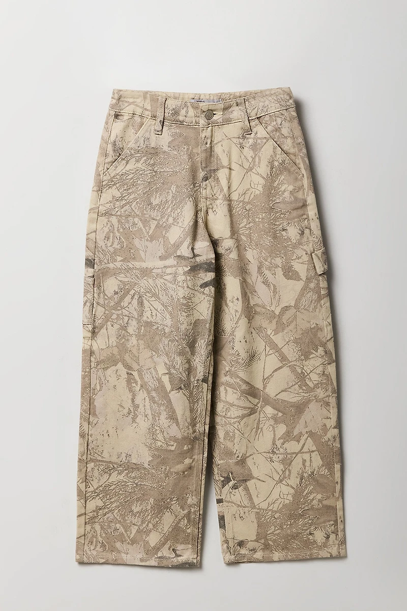 Jean de menuisier baggy à taille basse pour fille