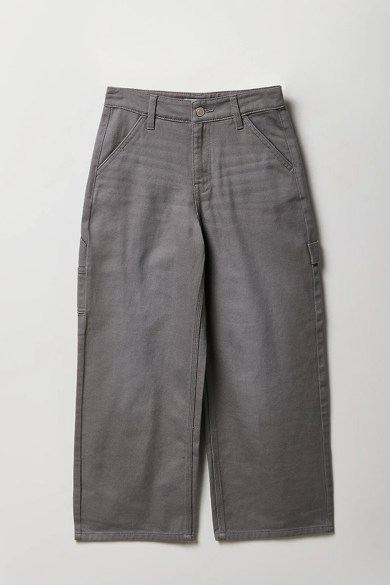 Jean de menuisier baggy à taille basse pour fille