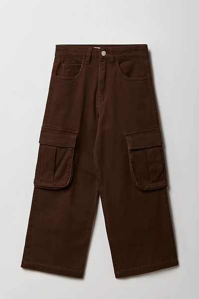 Pantalon cargo jambe large pour filles