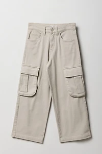 Pantalon cargo jambe large pour filles