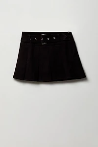Girls Belted Pleated Skort