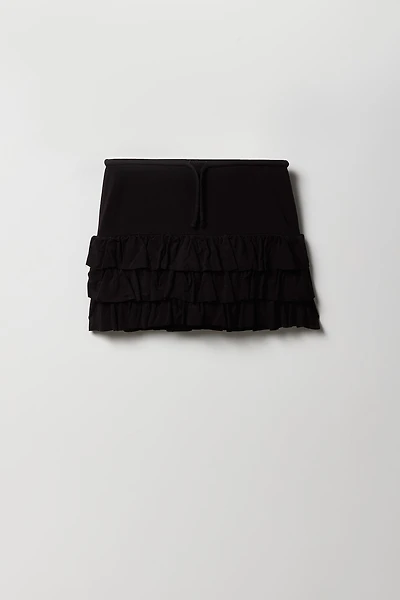 Girls Jersey Ruffled Skort