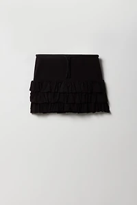 Girls Jersey Ruffled Skort