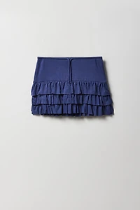 Jupe-short volantée en jersey pour fille