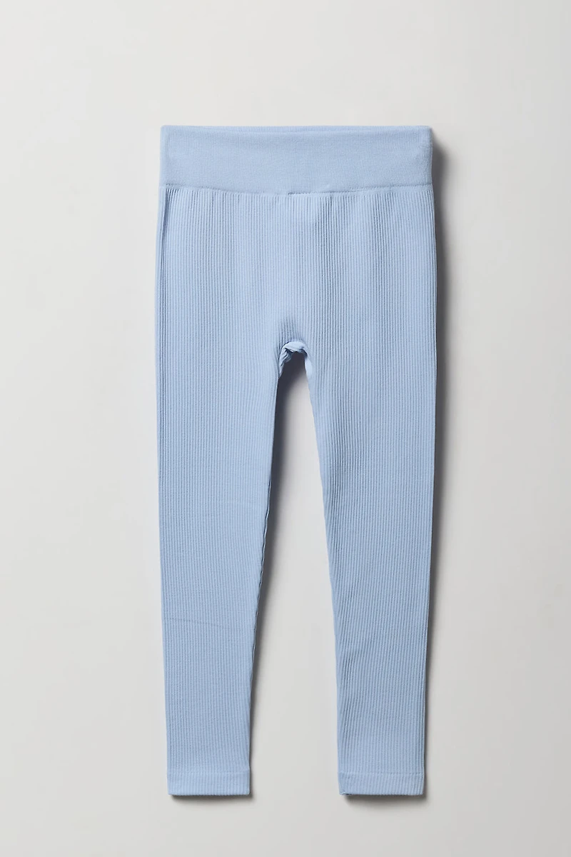 Legging côtelé sans couture pour filles