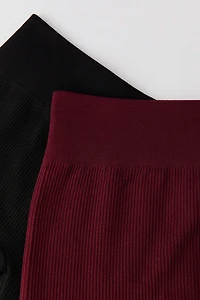 Legging côtelé sans couture pour fille (Lot de 2)