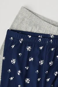 Legging uni et imprimé pour filles (paquet de 2)