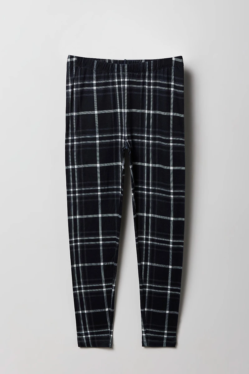 Legging uni et imprimé doux pour filles (paquet de 2)