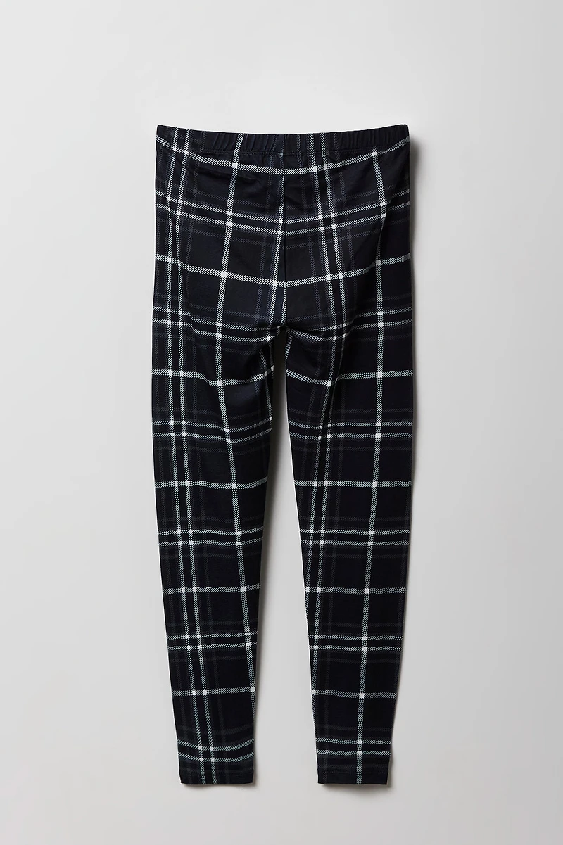 Legging uni et imprimé doux pour filles (paquet de 2)