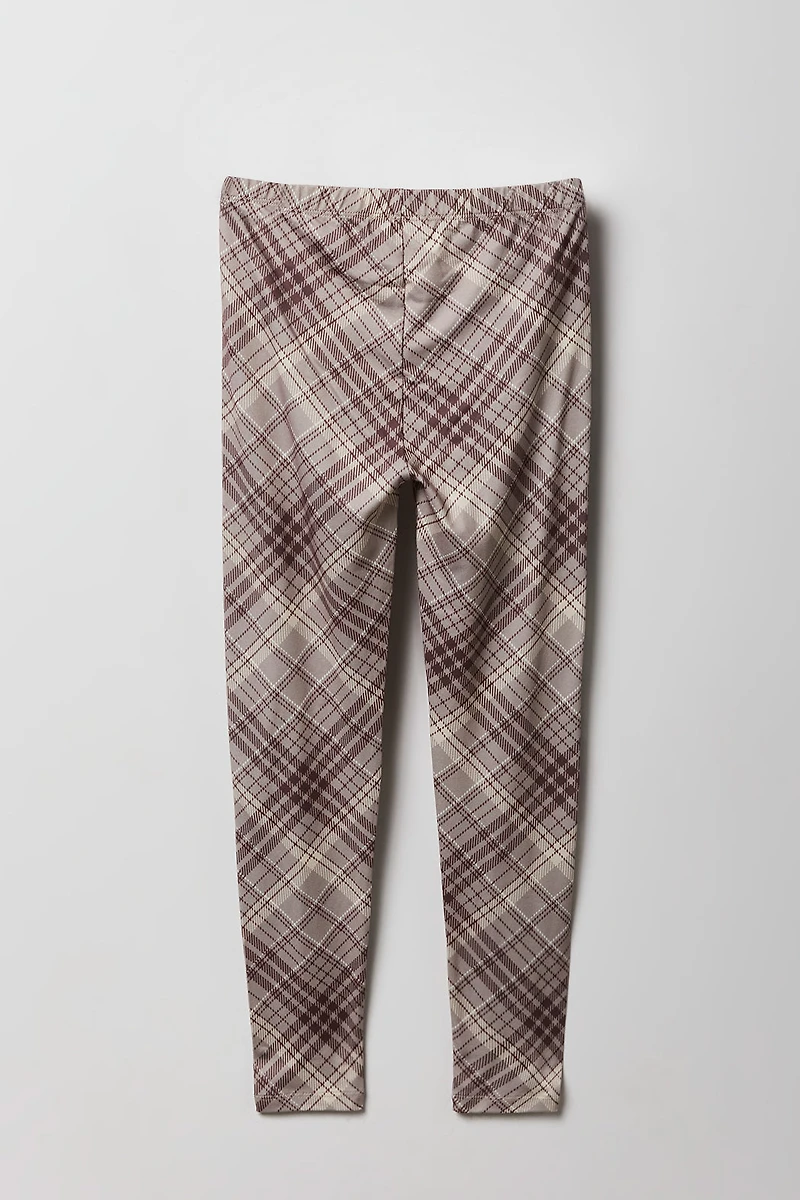 Legging uni et imprimé doux pour filles (paquet de 2)