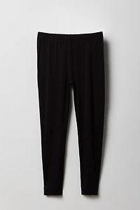 Legging uni et imprimé doux pour filles (paquet de 2)