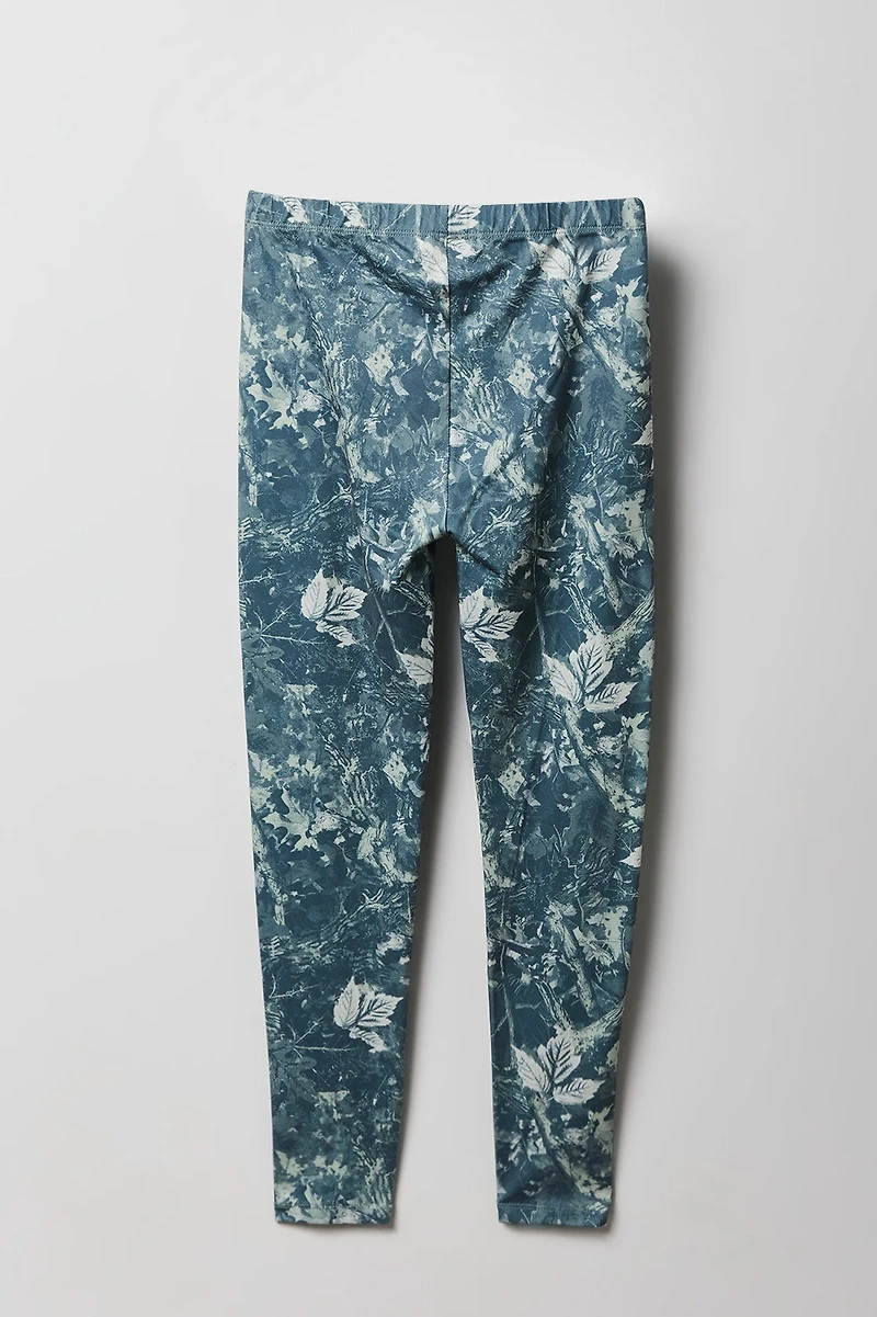 Legging uni et imprimé doux pour filles (paquet de 2)