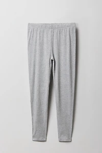 Legging uni et imprimé doux pour filles (paquet de 2)