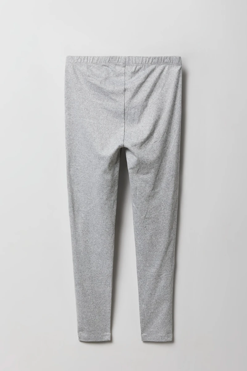 Legging uni et imprimé doux pour filles (paquet de 2)