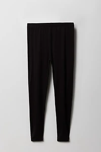 Legging uni et imprimé doux pour filles (paquet de 2)