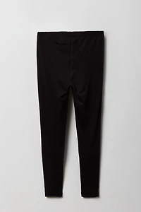 Legging uni et imprimé doux pour filles (paquet de 2)