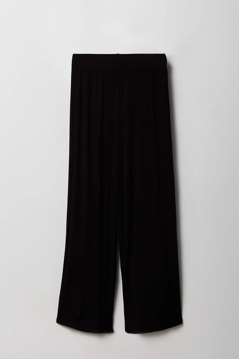 Pantalon côtelé à jambe large pour filles