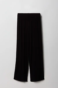 Girls Ribbed Wide Leg Pant
