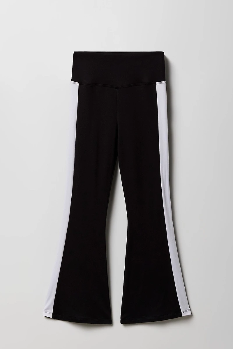 Girls Side Stripe Flare Legging