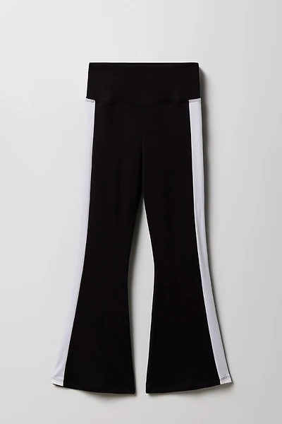 Girls Side Stripe Flare Legging