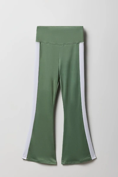 Girls Side Stripe Flare Legging