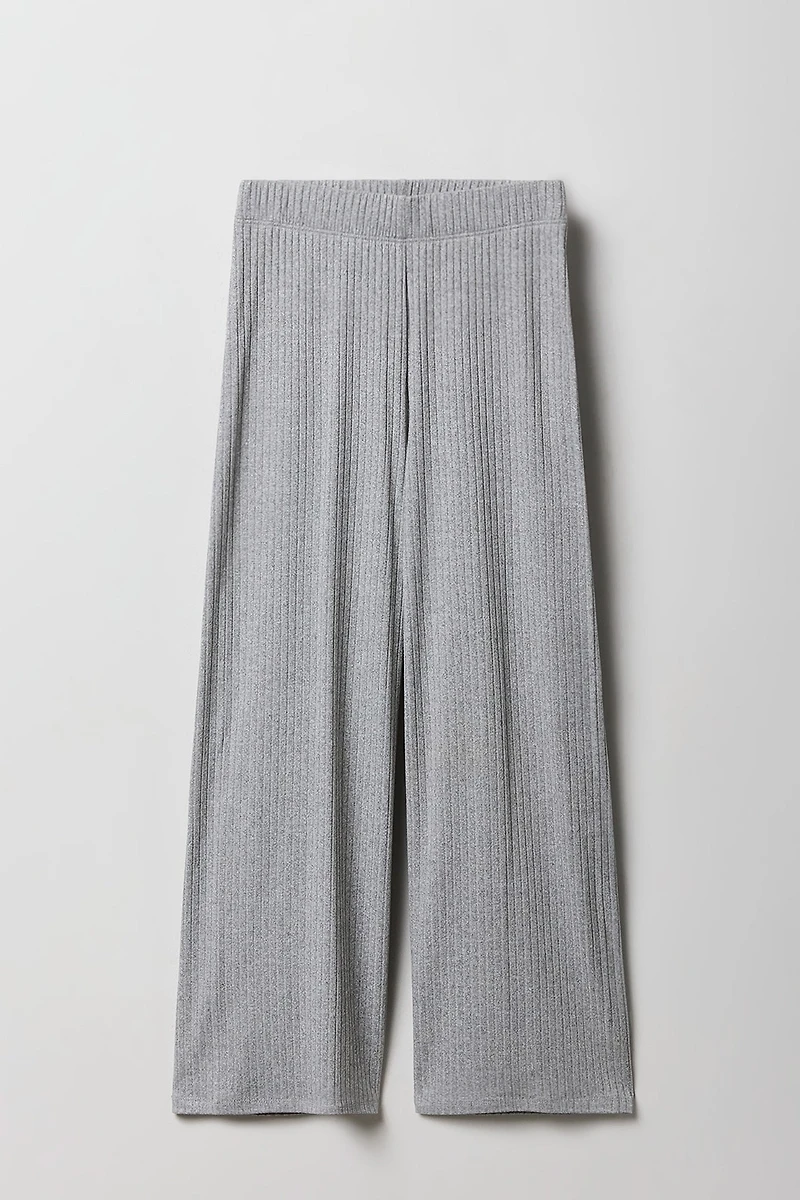 Pantalon côtelé doux à jambe large pour filles