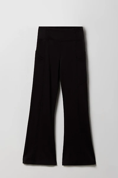Girls Side Pocket Flare Legging
