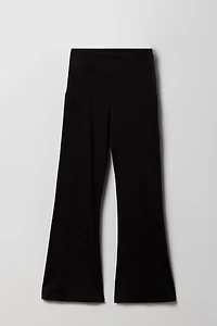 Girls Side Pocket Flare Legging