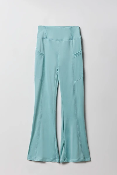 Girls Side Pocket Flare Legging