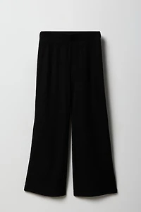 Girls Ribbed Knit Wide Leg Pant