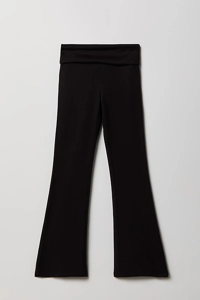 Girls Foldover Waist Flare Legging