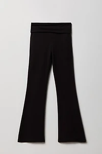 Girls Foldover Waist Flare Legging