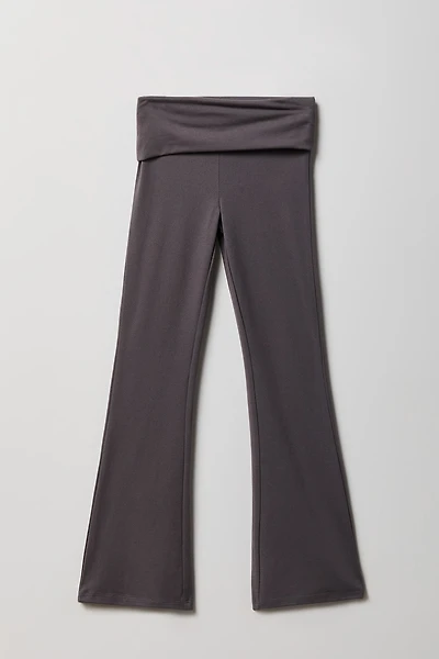 Legging à jambe évasée avec taille repliée pour fille