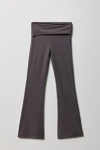 Legging à jambe évasée avec taille repliée pour fille