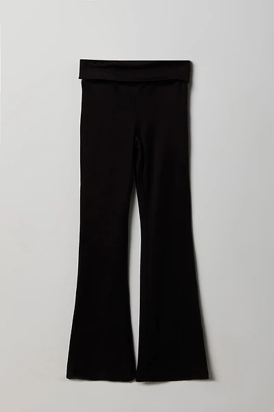 Girls Foldover Waist Flare Legging