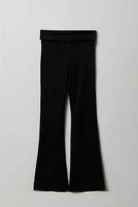 Girls Foldover Waist Flare Legging