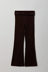 Legging à jambe évasée avec taille pliée pour fille