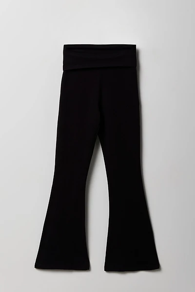 Girls Foldover Waist Flare Legging